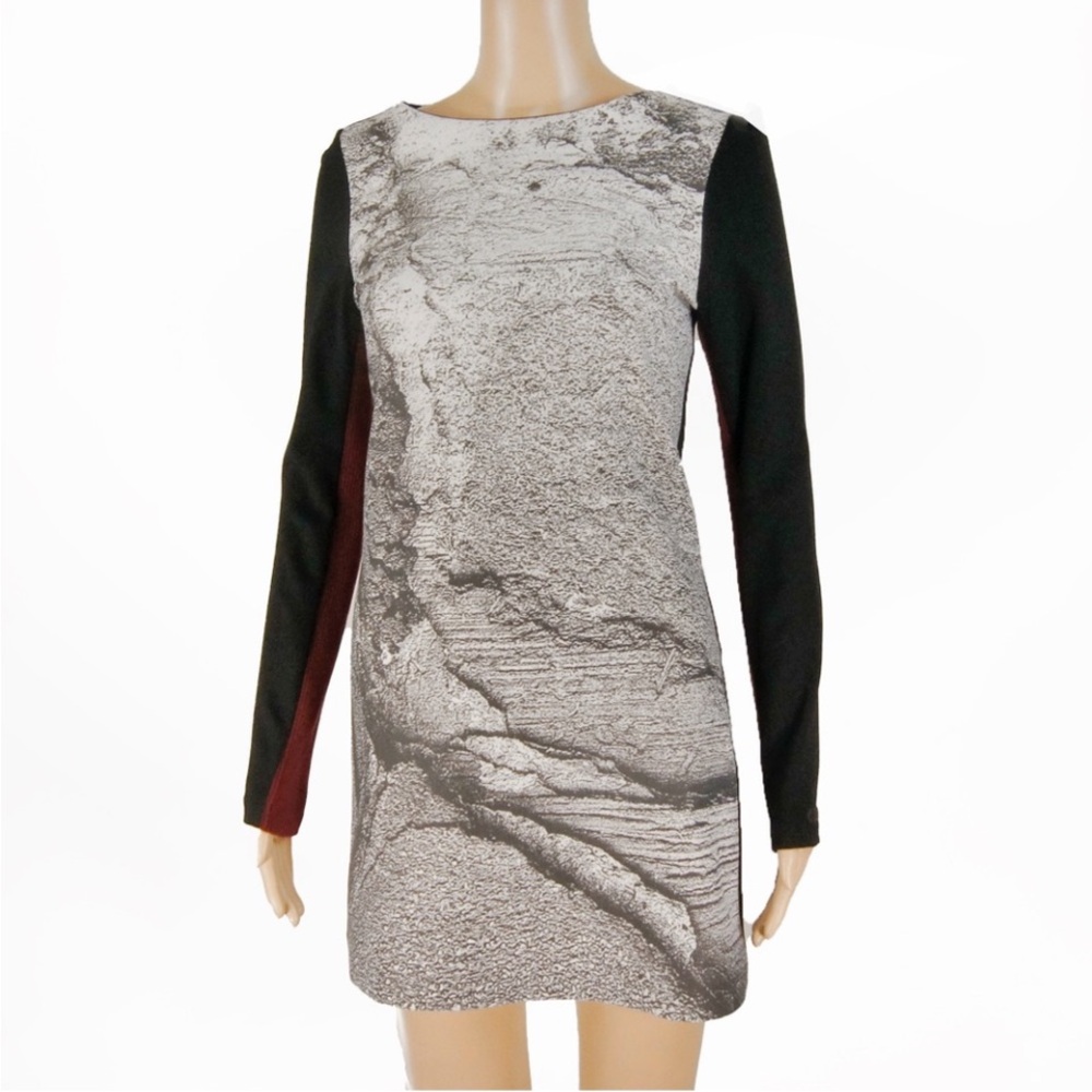 Cop.Copine Black and Gray Textured Dress